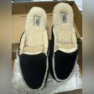 UGG Black Slippers with Soft Lining